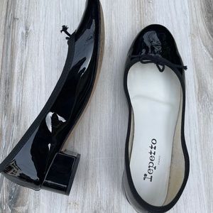 Black Patent Repetto Camille Ballerina Style Heels 37.5